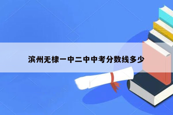 滨州无棣一中二中中考分数线多少