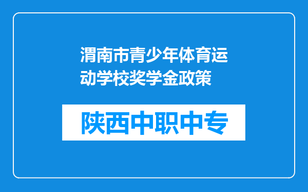 渭南市青少年体育运动学校奖学金政策