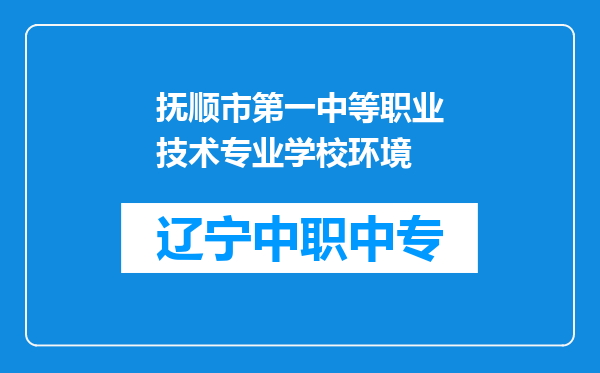 抚顺市第一中等职业技术专业学校环境