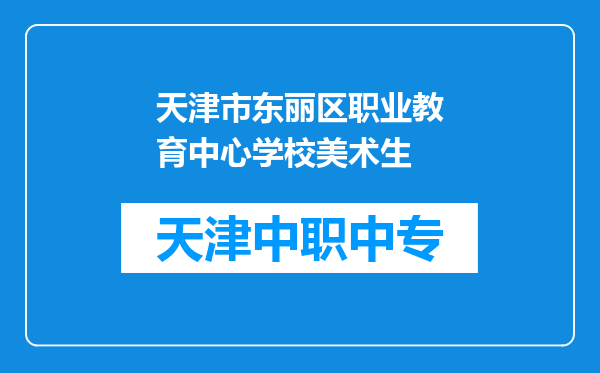 天津市东丽区职业教育中心学校美术生