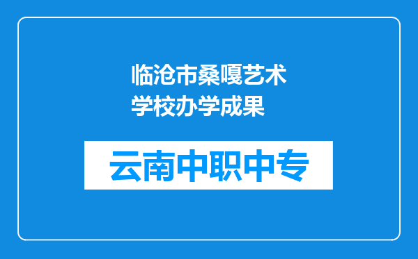 临沧市桑嘎艺术学校办学成果