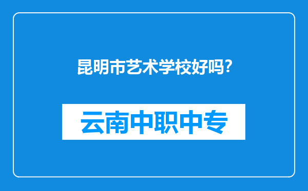 昆明市艺术学校好吗？