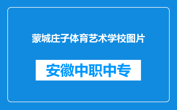 蒙城庄子体育艺术学校图片