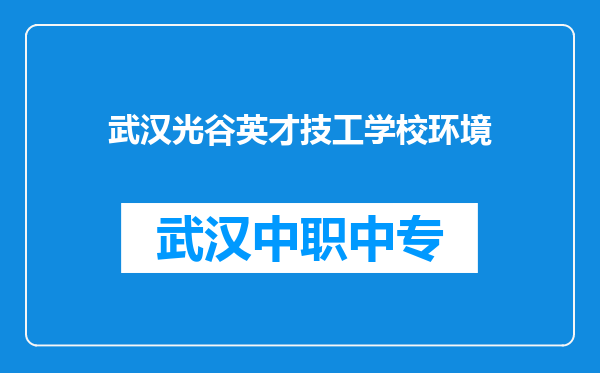 武汉光谷英才技工学校环境