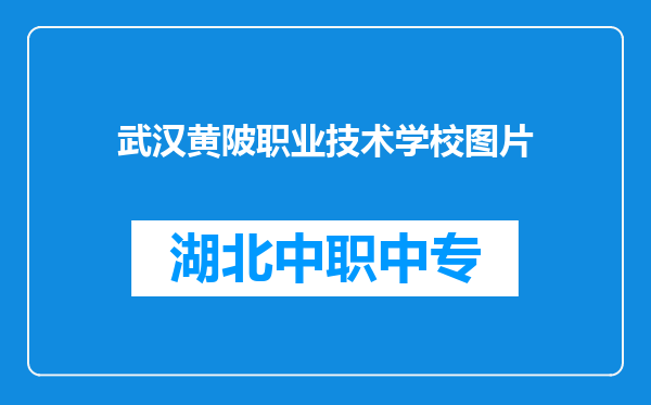 武汉黄陂职业技术学校图片
