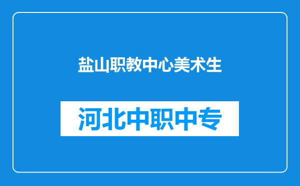 盐山职教中心美术生