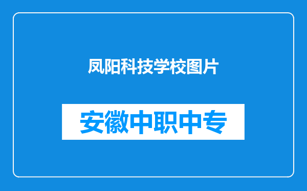 凤阳科技学校图片