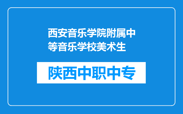 西安音乐学院附属中等音乐学校美术生