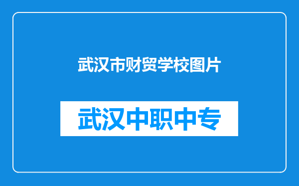 武汉市财贸学校图片