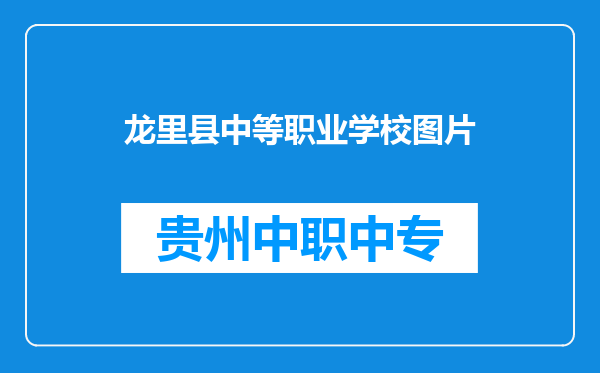 龙里县中等职业学校图片