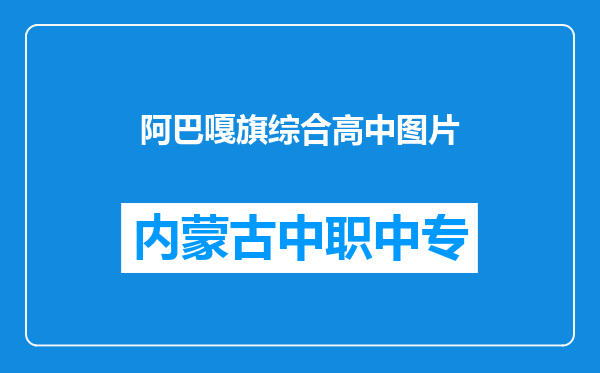 阿巴嘎旗综合高中图片