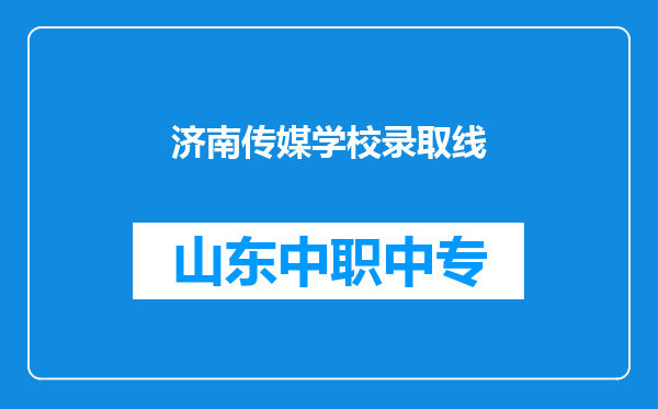 济南传媒学校录取线