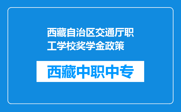 西藏自治区交通厅职工学校奖学金政策