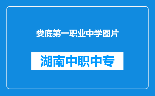 娄底第一职业中学图片