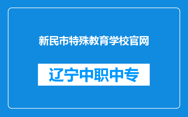 新民市特殊教育学校官网