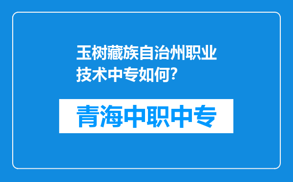 玉树藏族自治州职业技术中专如何？