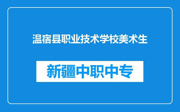 温宿县职业技术学校美术生