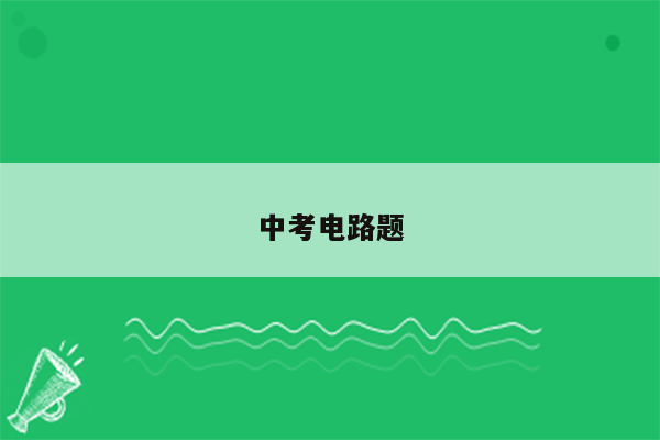 中考电路题