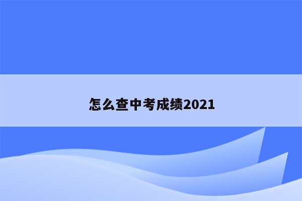 怎么查中考成绩2021