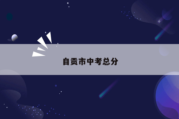 自贡市中考总分