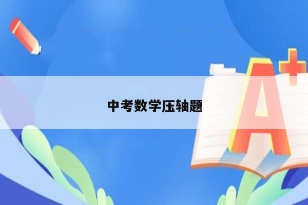 中考数学压轴题