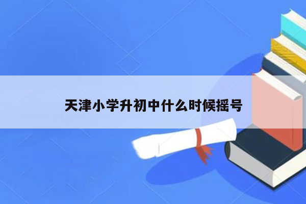 天津小学升初中什么时候摇号