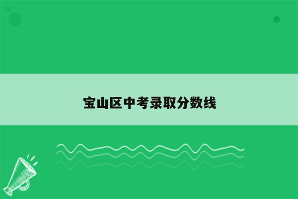 宝山区中考录取分数线