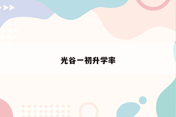 光谷一初升学率