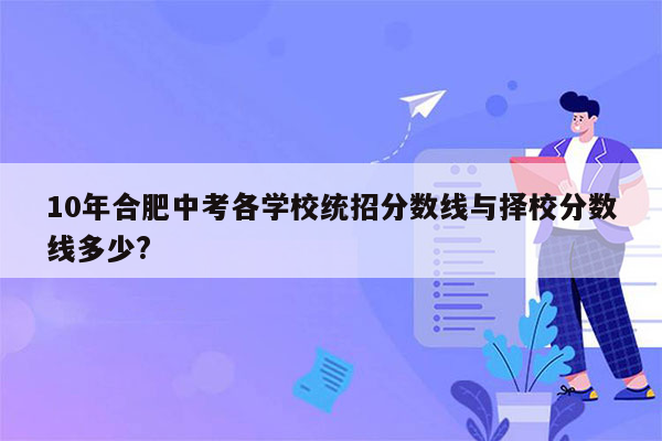 10年合肥中考各学校统招分数线与择校分数线多少?