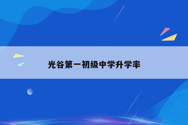 光谷第一初级中学升学率