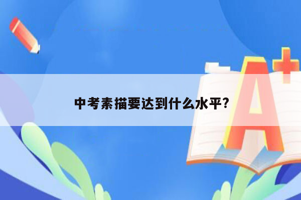 中考素描要达到什么水平?