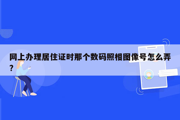 网上办理居住证时那个数码照相图像号怎么弄?