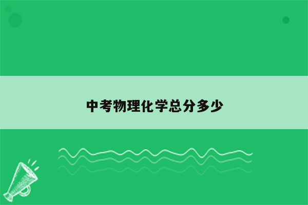 中考物理化学总分多少