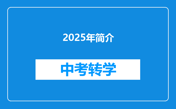 2025年简介