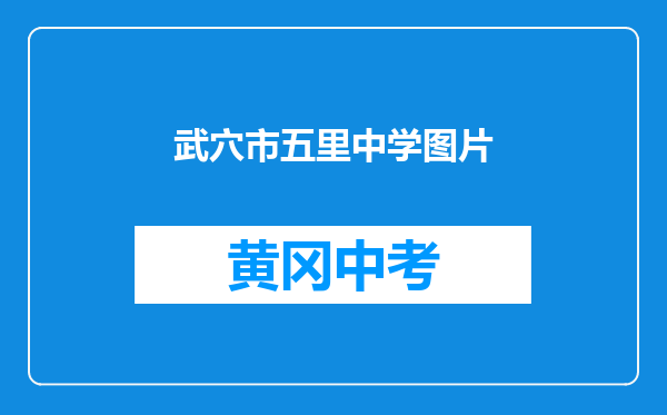 武穴市五里中学图片