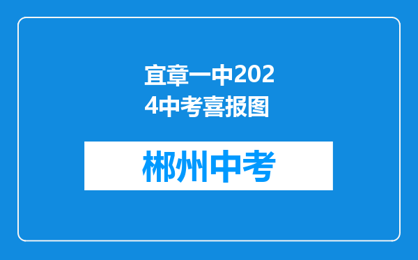 宜章一中2024中考喜报图