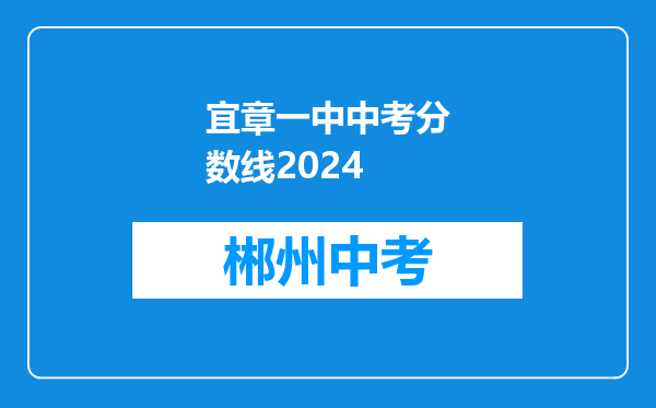 宜章一中中考分数线2024