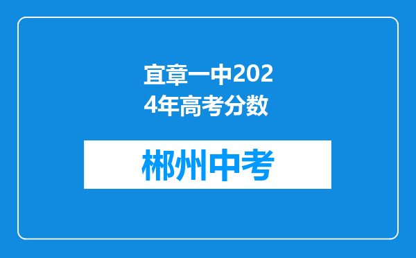 宜章一中2024年高考分数
