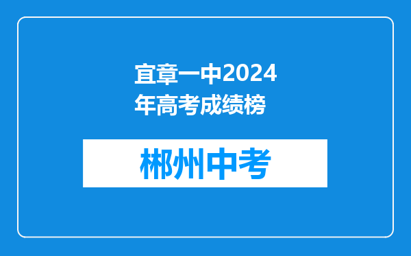 宜章一中2024年高考成绩榜