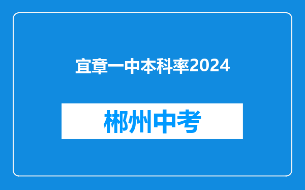 宜章一中本科率2024