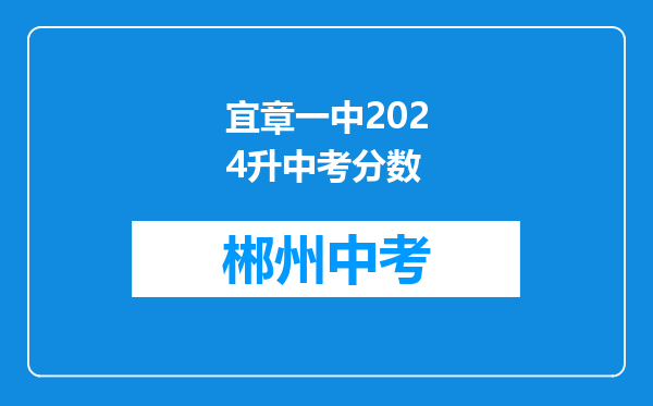 宜章一中2024升中考分数