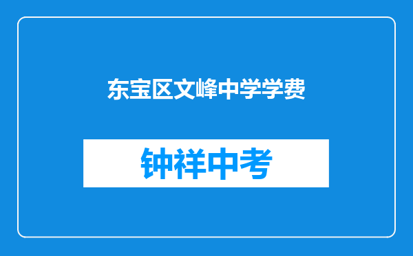 东宝区文峰中学学费