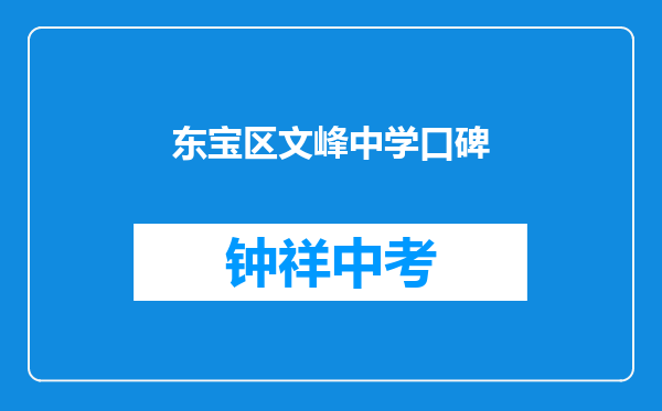 东宝区文峰中学口碑