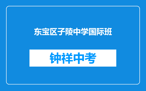 东宝区子陵中学国际班