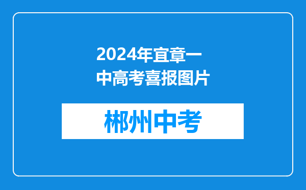 2024年宜章一中高考喜报图片