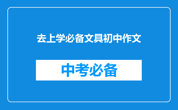 去上学必备文具初中作文