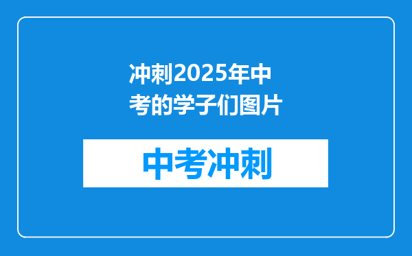冲刺2025年中考的学子们图片