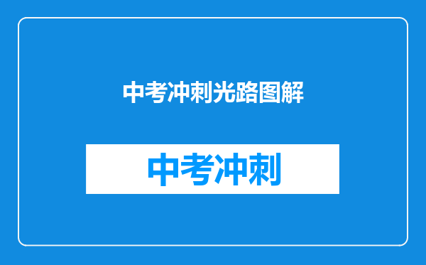中考冲刺光路图解