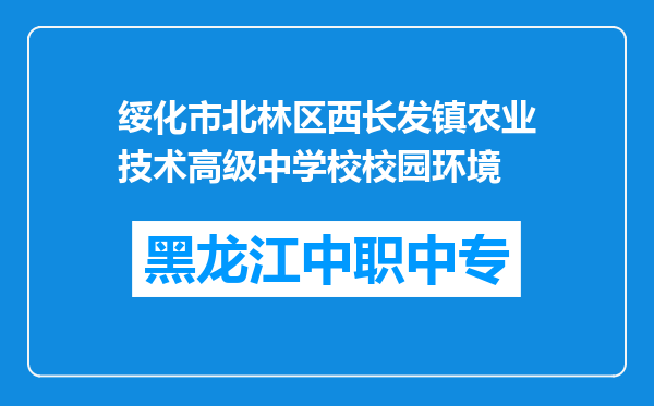 绥化市北林区西长发镇农业技术高级中学校校园环境