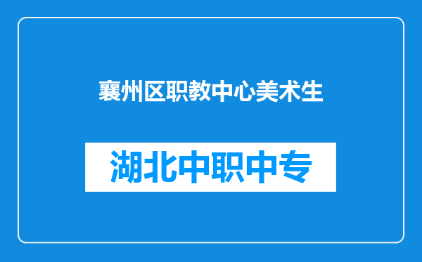 襄州区职教中心美术生